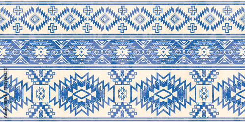 Native pattern american tribal indian ornament pattern geometric ethnic textile texture tribal aztec pattern navajo mexican fabric seamless Vector decoration fashion	