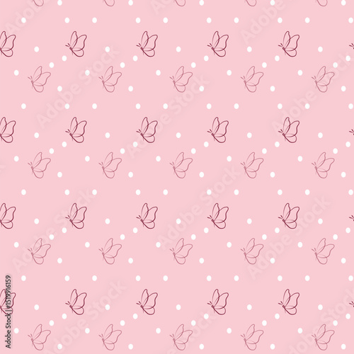 Butterfly seamless pattern design for fabric	