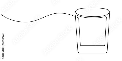 Glass with water continuous one line drawing, A glass of water with one continuous line drawing. Black line minimalism. Modern outline, water glass vector graphic illustration, Wine glass. Bicolor