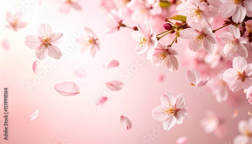 Gentle Cherry Blossoms in Full Bloom Springtime Beauty