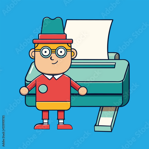 Printer with paper