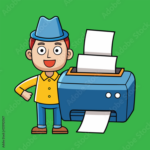 Printer with paper