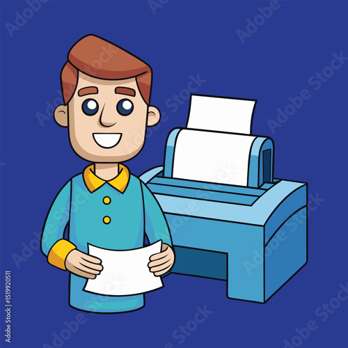 Printer with paper