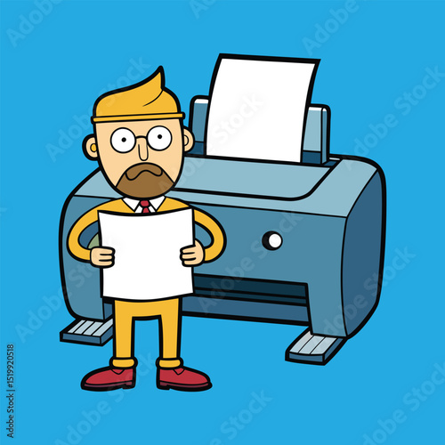 Printer with paper