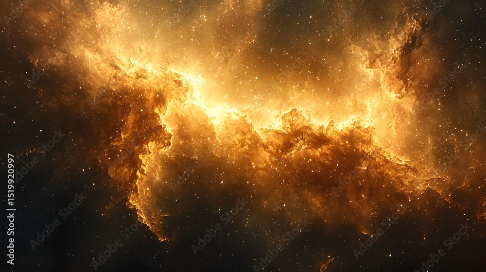 Fototapeta premium Cosmic nebula forming a new star symbolizing infinite potential and fresh starts