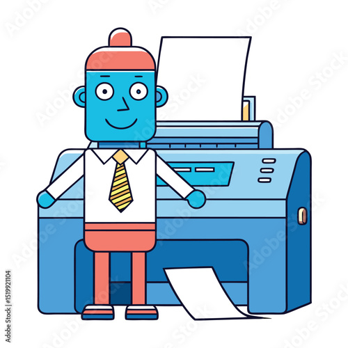 Printer with paper