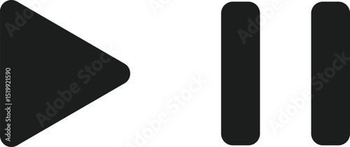 play and pause button . Social media elements. Digital player monochrome progress bar for music. Audio media player widget with buttons