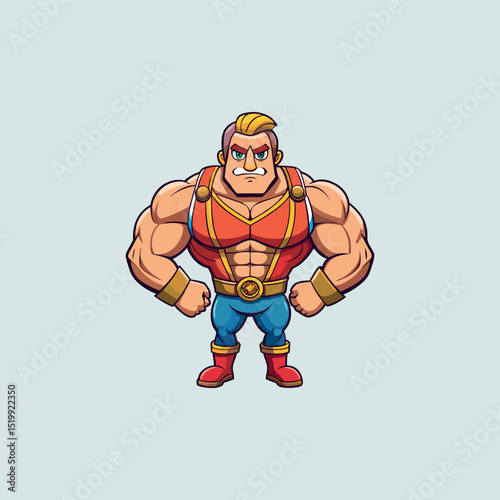 Bodybuilder Workout Vector – Fancy Gym Man Illustration for Posters and Branding