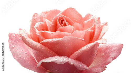 Fototapeta Naklejka Na Ścianę i Meble -  a pink rose with water droplets on it
