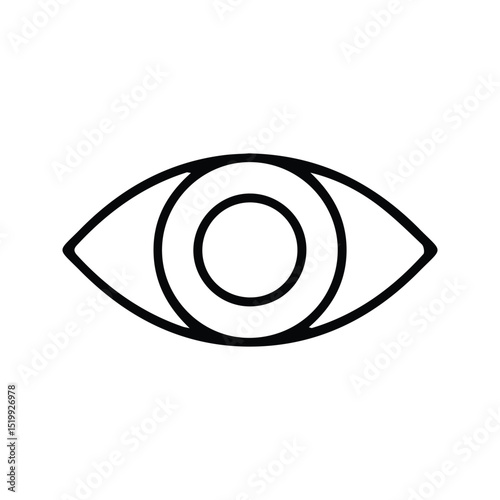 Eye Icon. Eyeball Illustration. Vision Symbol. EPS 10.