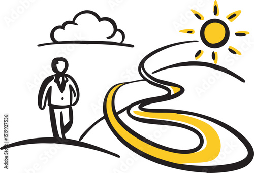 The Road to Achievement and Success A Businessman's Journey on the Milestone Path