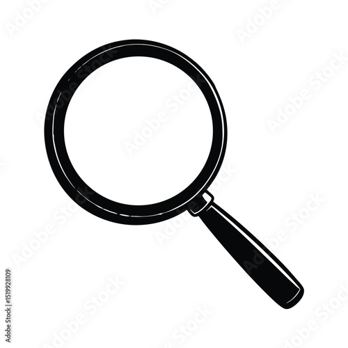 Magnifying Glass Vector Silhouette