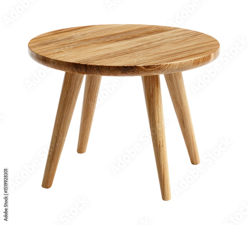 A small wooden coffee table isolated