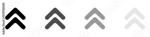 Arrow vector icon set. Scroll illustration sign collection. Direction symbol or logo. Arrow set of web icons in line style.
