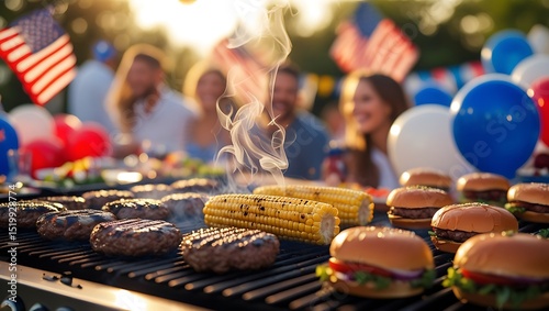 Delicious Fourth of July BBQ Burgers, Corn, and Festive Fun