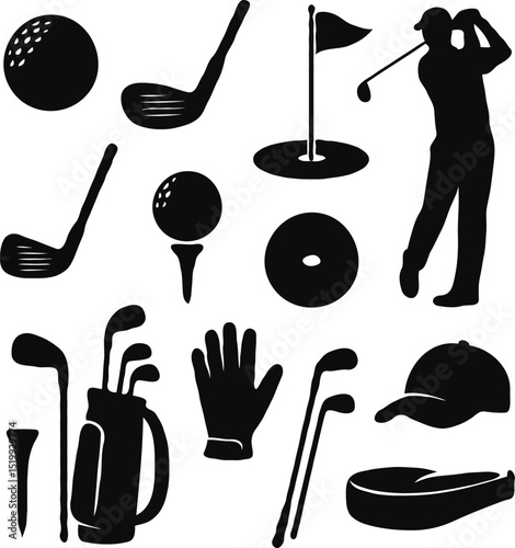 set of golf icons