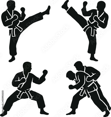 martial arts silhouette