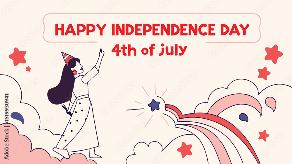 Fototapeta premium Happy Independence Day