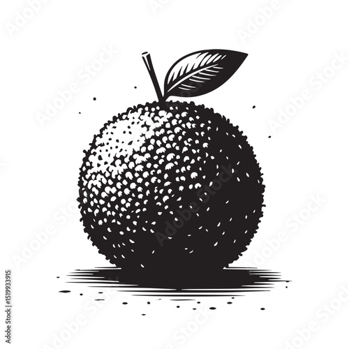 Black Arancini Silhouette Vector, High Quality Illustration on White Background
