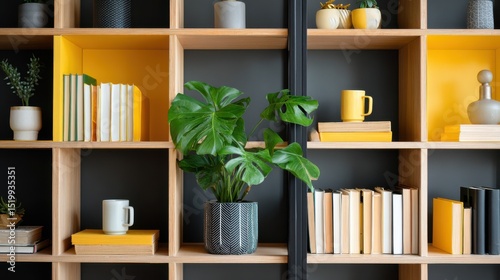 Modern Workspace With Greenery And Minimalist Design For Virtual Meetings