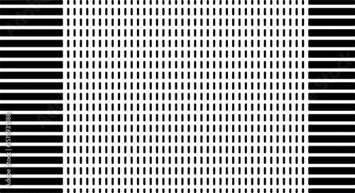 Grunge Halftone Dot Texture Overlay: Black Linear Distress Pattern Background with Retro Tech-Inspired Vector Halftone Dots for Digital and Print Design