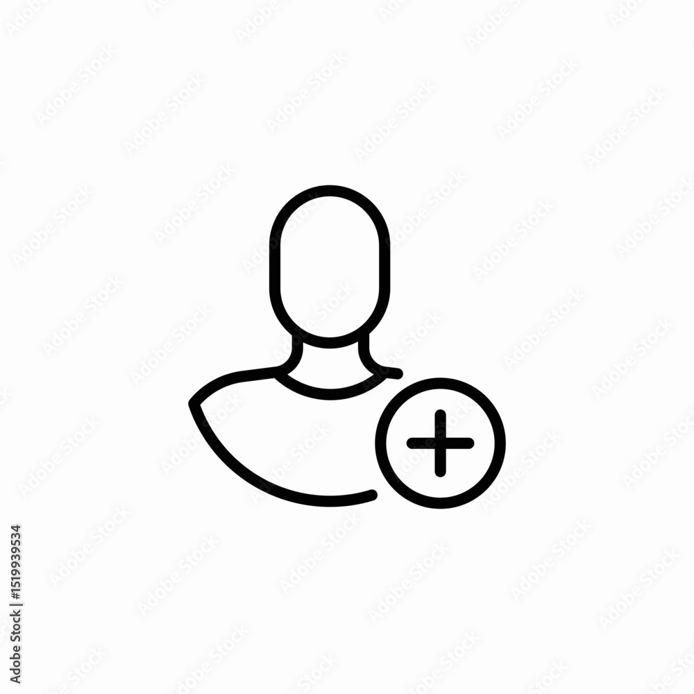 add user icon sign vector