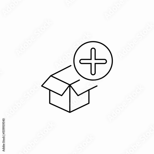 add package icon sign vector