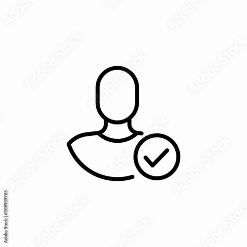 approved user icon sign vector