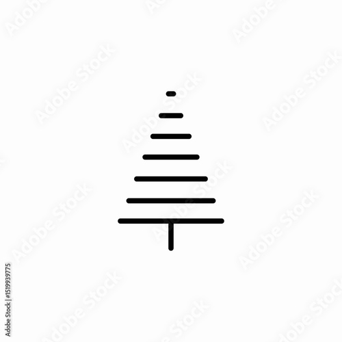 bar tree icon sign vector