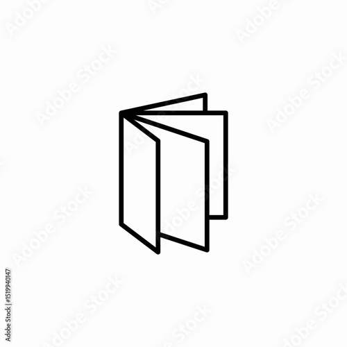 brochure journal icon sign vector