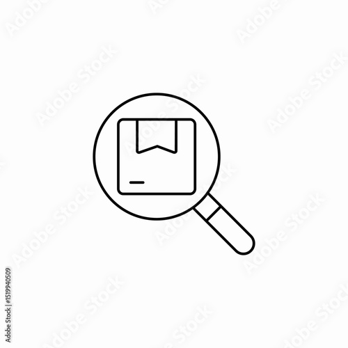 cargo inspection icon sign vector