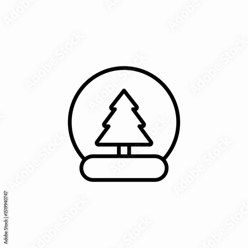 christmas snowball icon sign vector