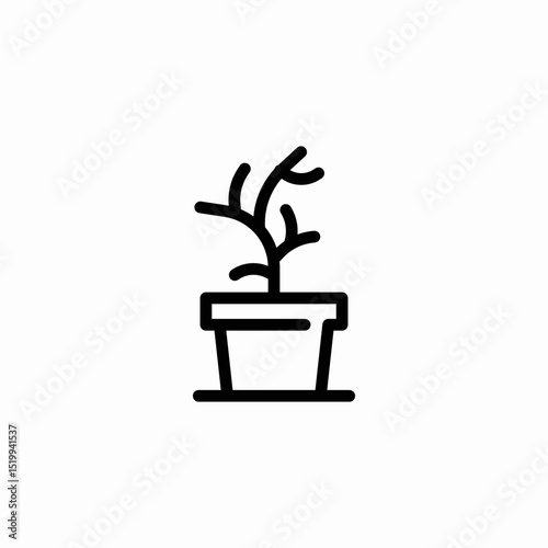 dead plant icon sign vector