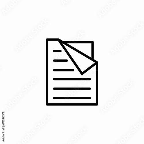 document sheet icon sign vector