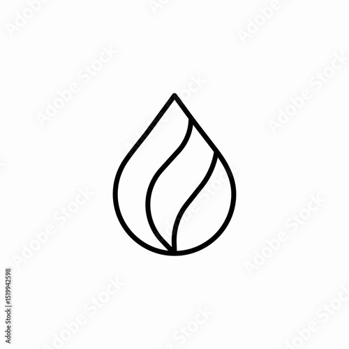 flame drop icon sign vector