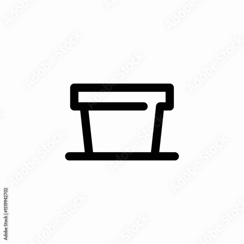 flower pot icon sign vector