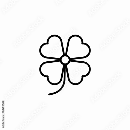 fortunate flower icon sign vector
