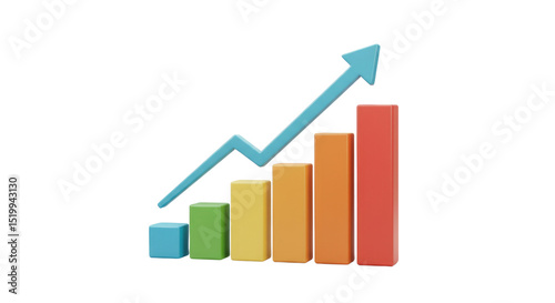 business graph with arrow on white background png Free Download business graph with arrow on white background png - GFXLoad