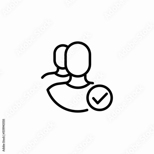 group verified icon sign vector
