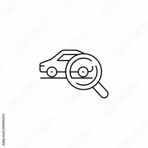 inspect car icon sign vector