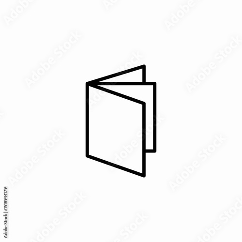 open brochure icon sign vector