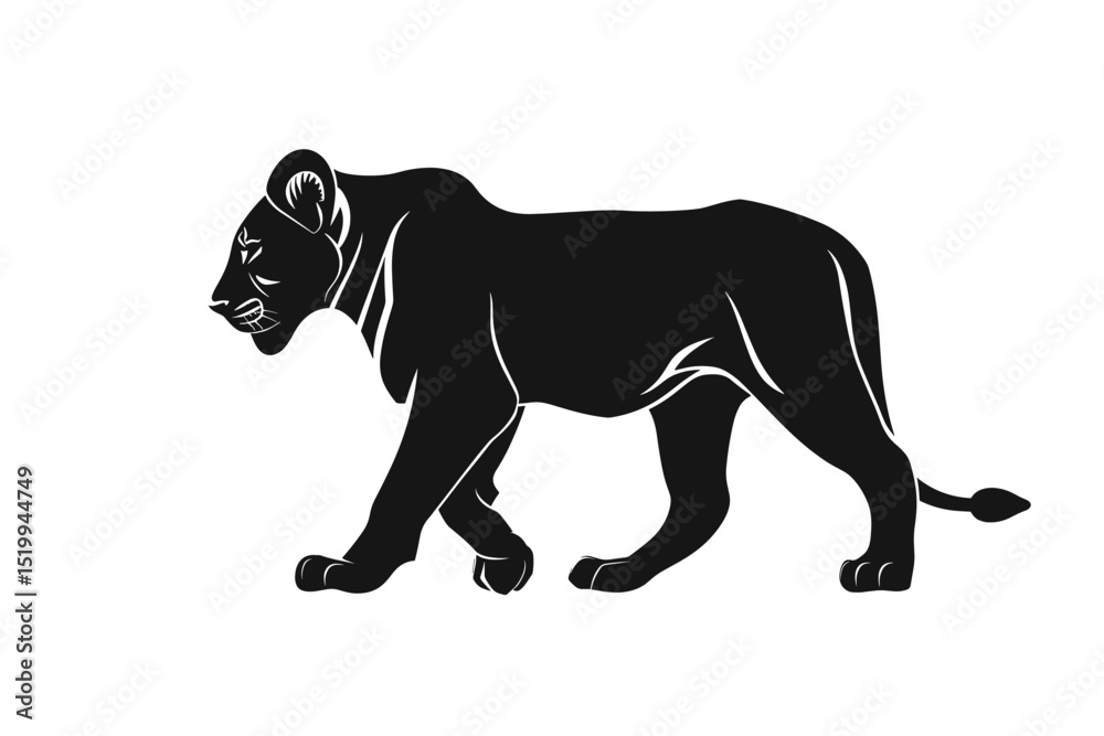 Obraz premium black phanter icon logo design vector on white background.