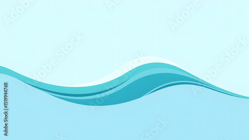 Serene Ocean Waves Abstract Blue Water Background
