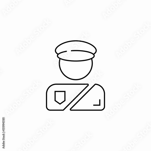 police officer icon sign vector