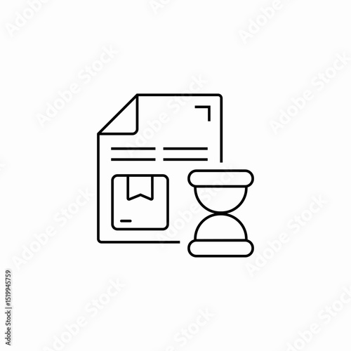 shipping delay icon sign vector
