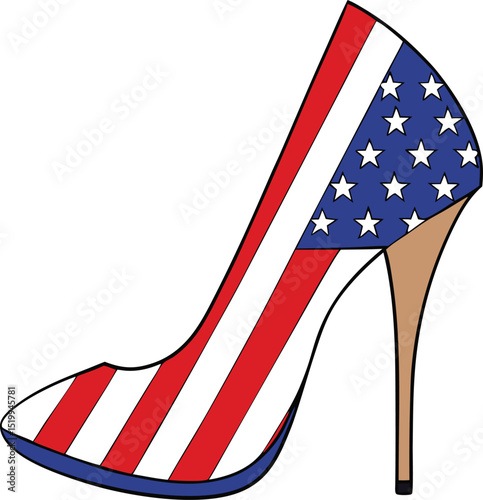 Patriotic High Heels American Flag Inspired Stilettos
