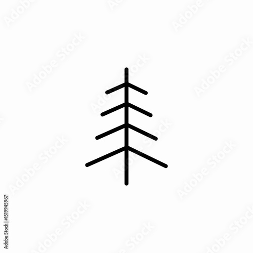 sparse tree icon sign vector