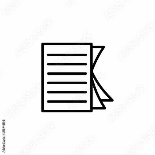 stacked sheets icon sign vector