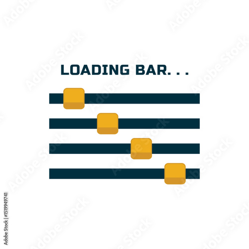 Loading icon. Loading bar. Download progress icons. Load bar icons.
