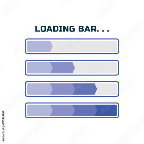 Loading icon. Loading bar. Download progress icons. Load bar icons.